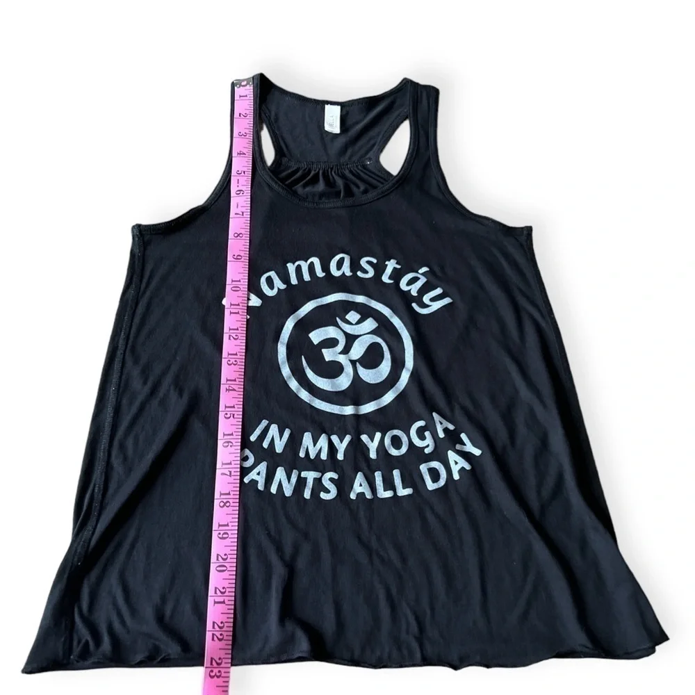 Namastay In My Yoga Pants All Day Women’s Tank Top, Small - Picture 6 of 7